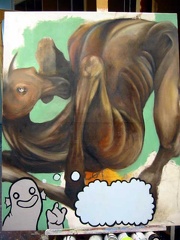 the big horsey painting. its over in the paintings section now, completed.