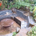 fire pit with wraparound tiered seating.