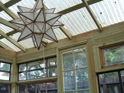 looking to top of atrium, star lamp pictured.